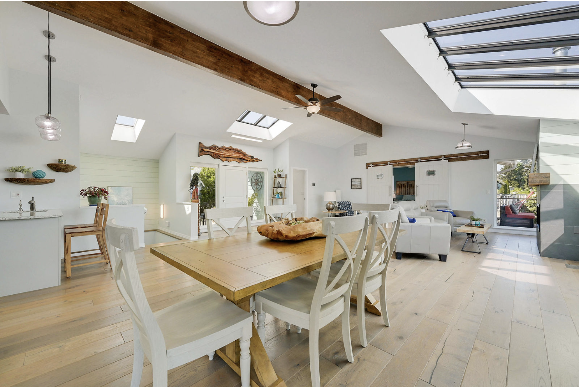 A tour of a home’s interior. 