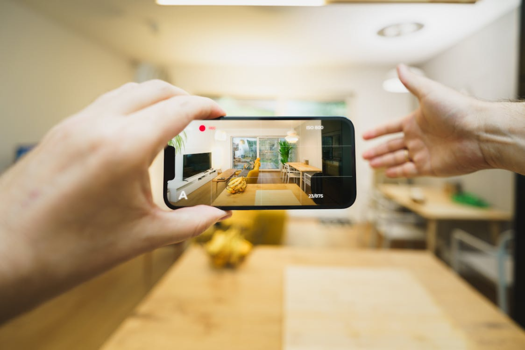 an agent presenting a virtual home tour